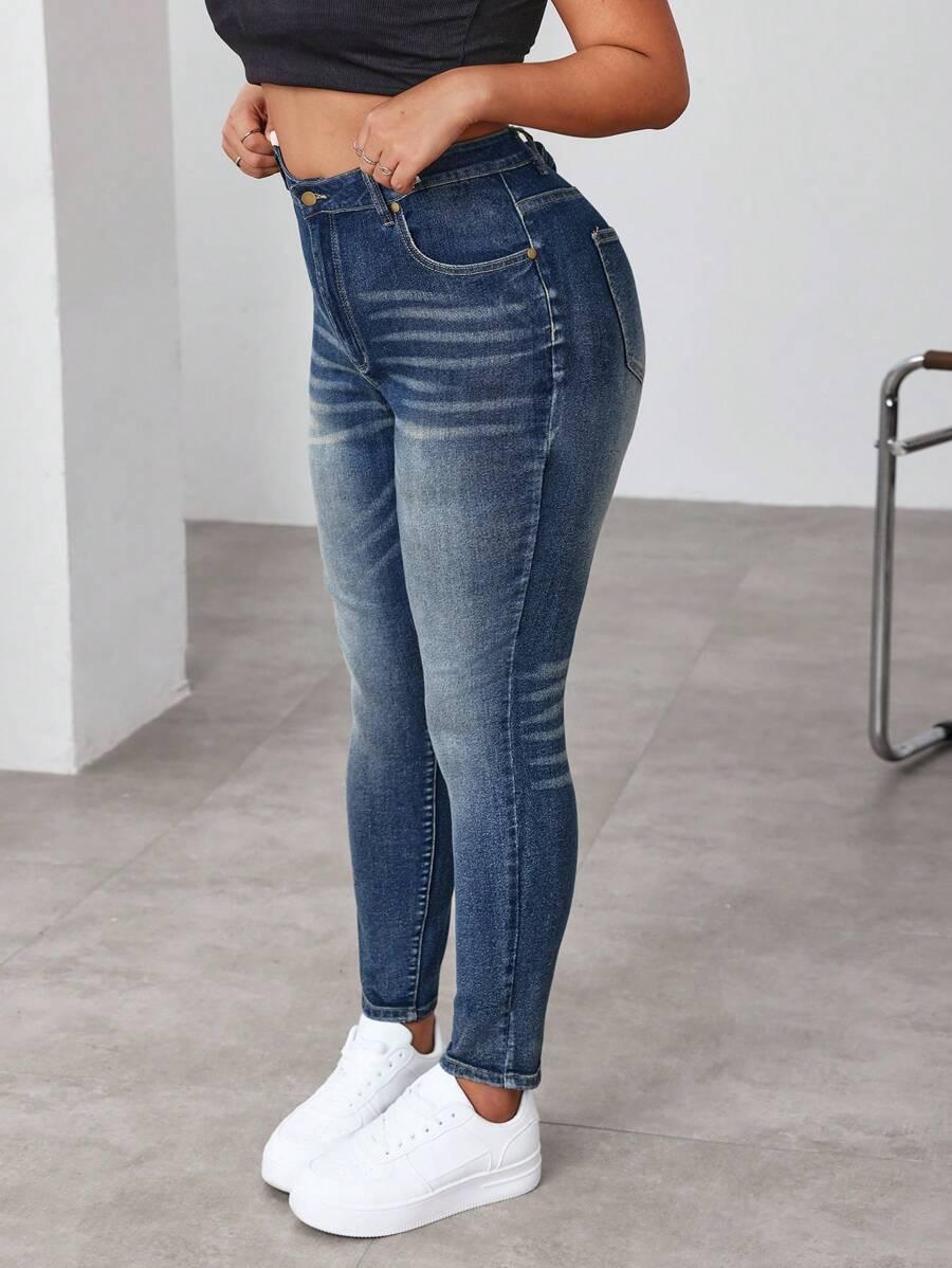 SHEIN NIEBIESKIE SPODNIE JEANS S06__48