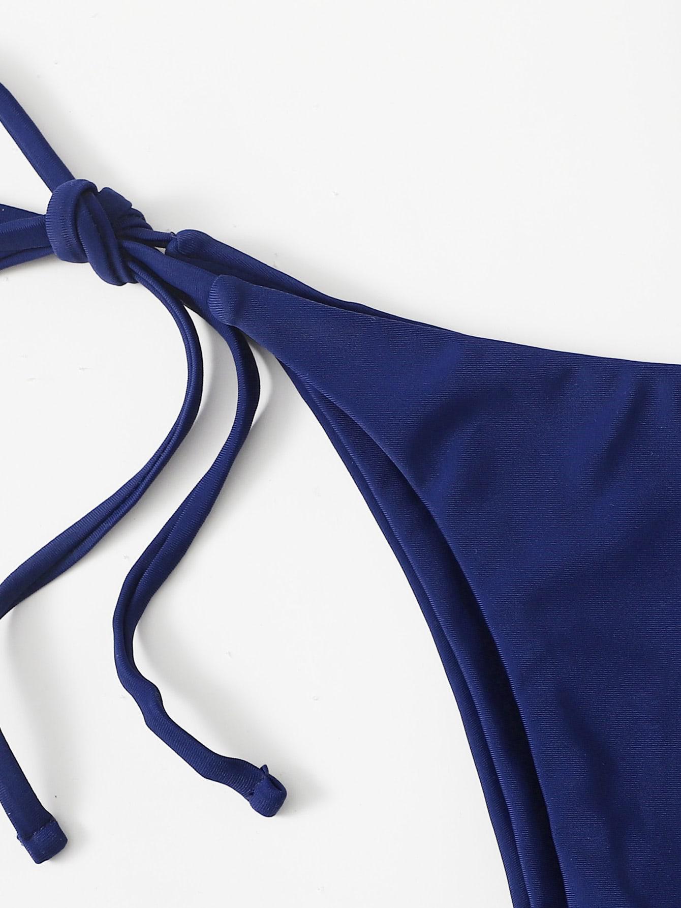 SHEIN GRANATOWY DWUCZĘŚCIOWY STRÓJ KĄPIELOWY S09__S