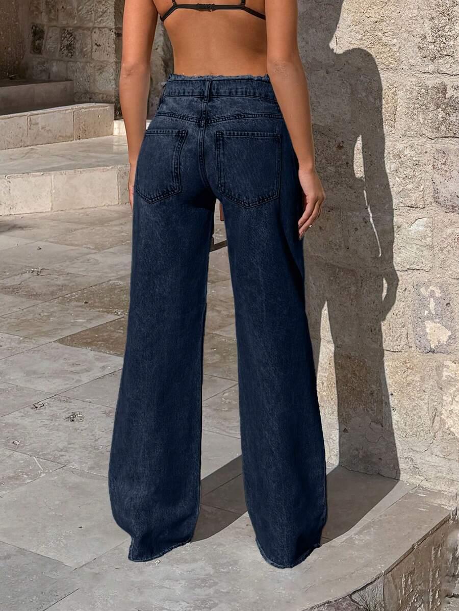 SHEIN SPODNIE JEANS WYSOKI STAN S06__S