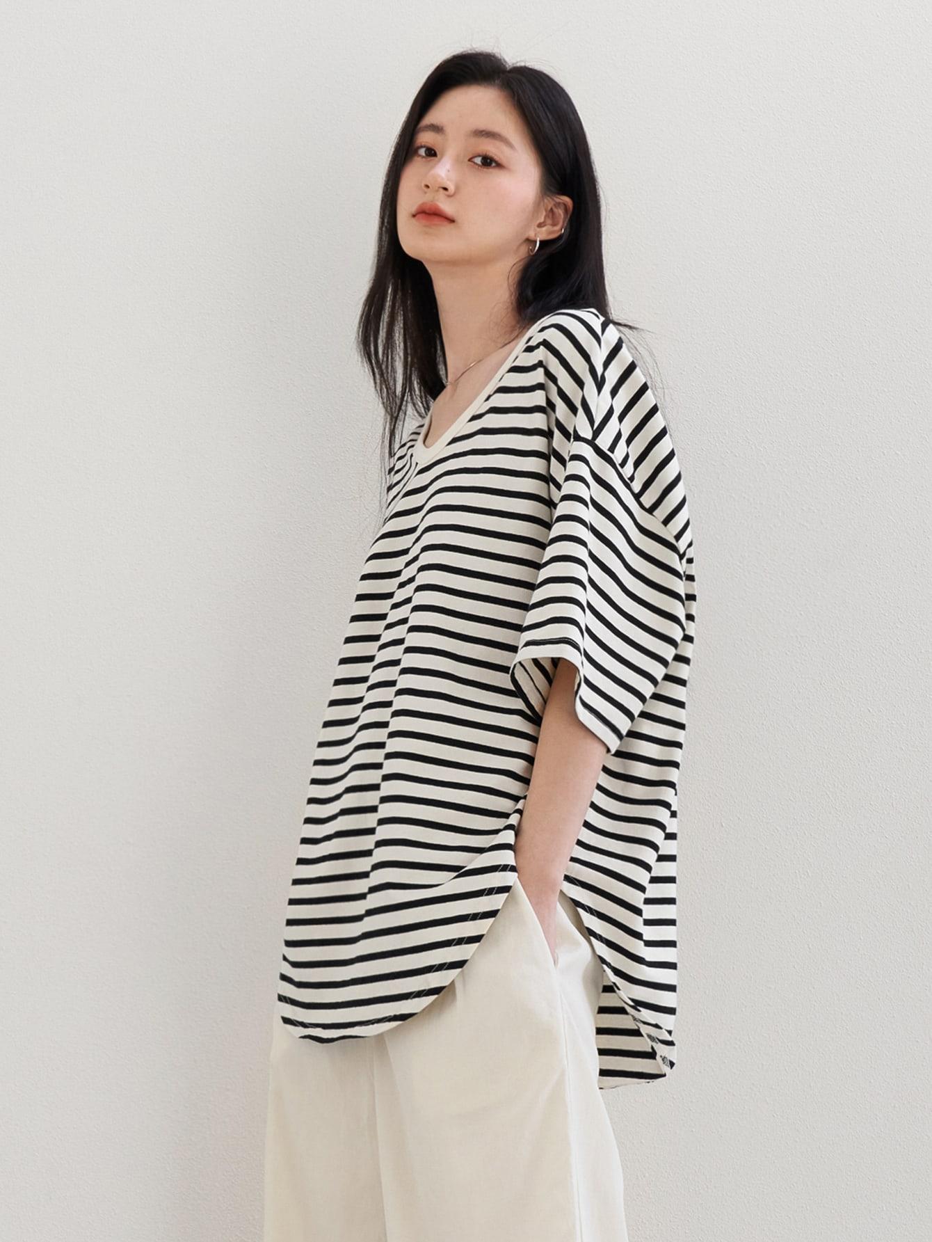 SHEIN KOLOROWY T-SHIRT PRINT PASKI S06__46