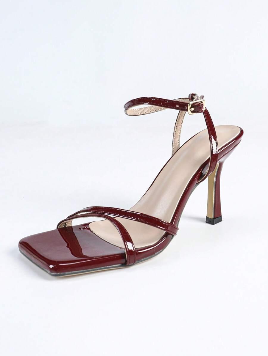 SHEIN BORDOWE SANDAŁY SZPILKA S06__39