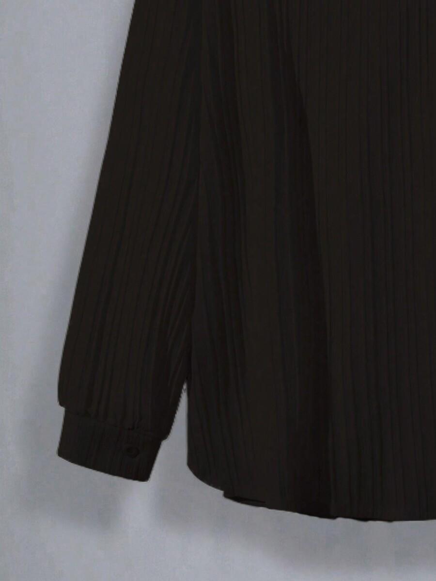 SHEIN CZARNA BLUZKA PRĄŻKI V-NECK S06__46