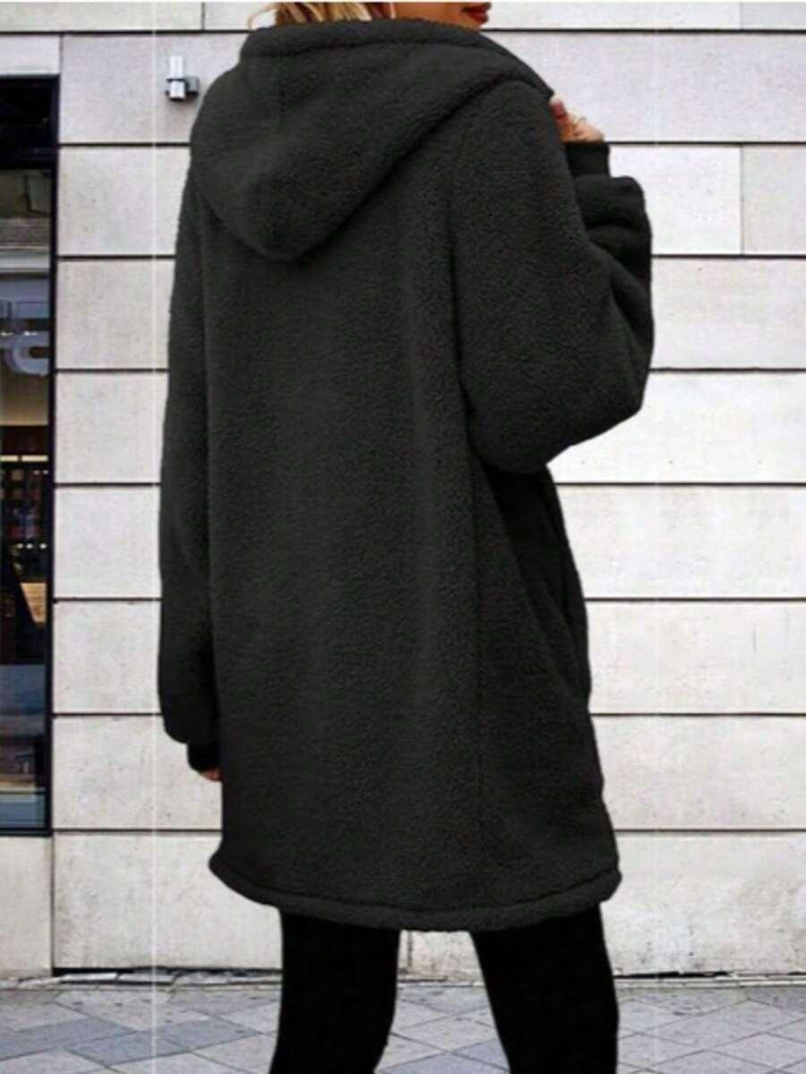 SHEIN CZARNA KURTKA MIŚ W01__46