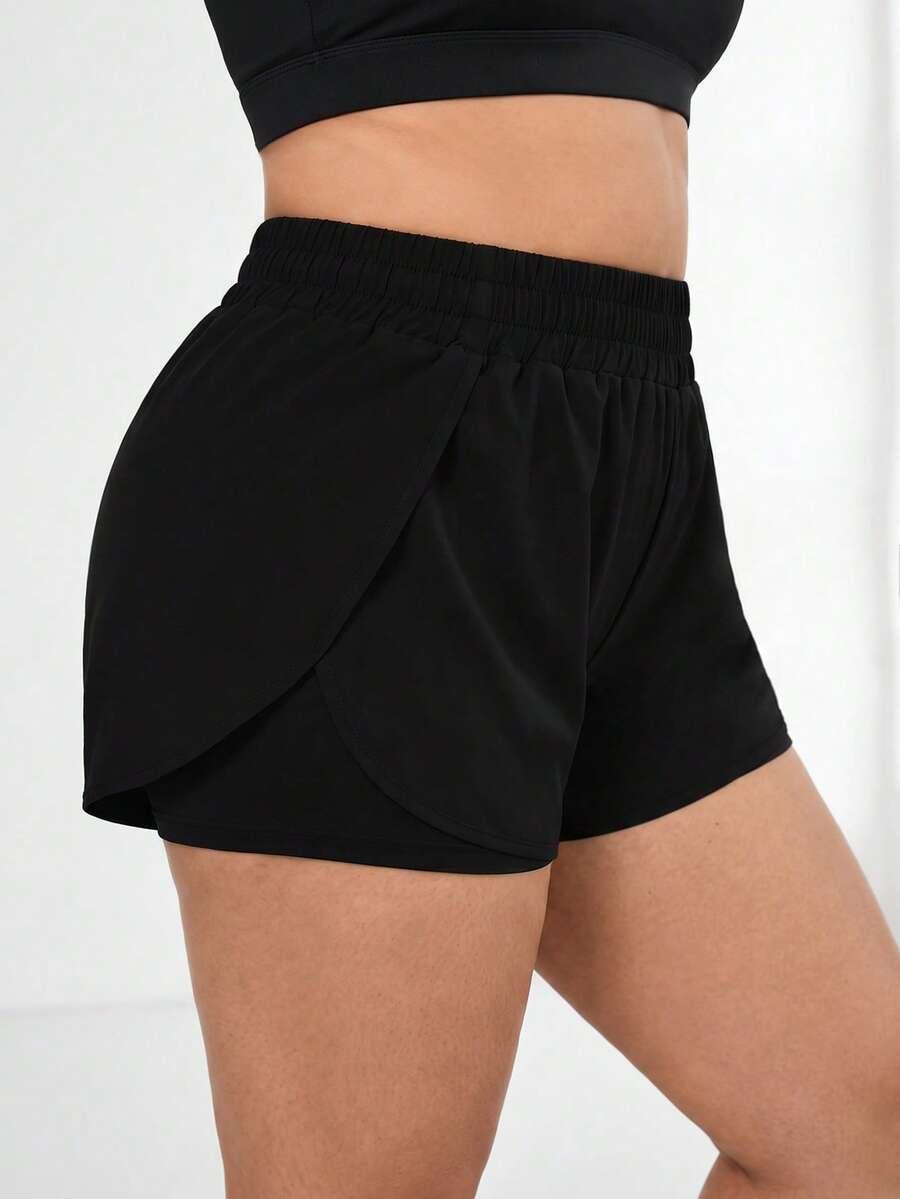 SHEIN CZARNE SPORTOWE KRÓTKIE SPODENKI S06__48
