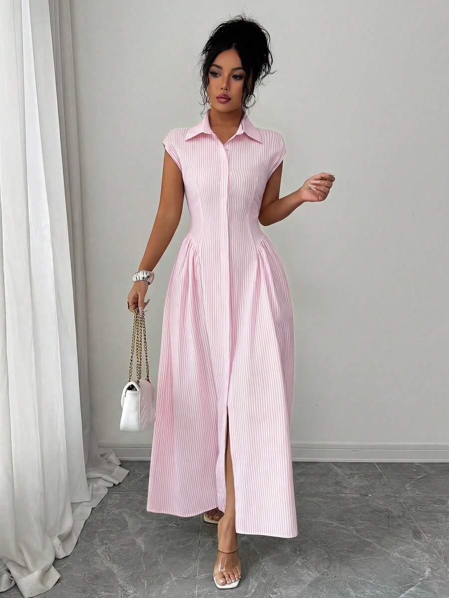 SHEIN RÓŻOWA MAXI SUKIENKA S06__XL