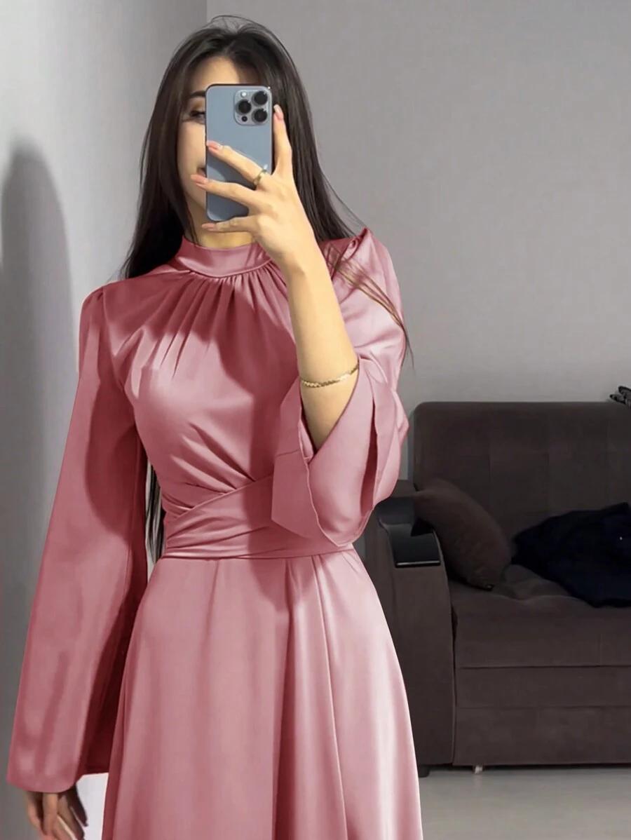 SHEIN RÓŻOWA MAXI SUKIENKA S06__M