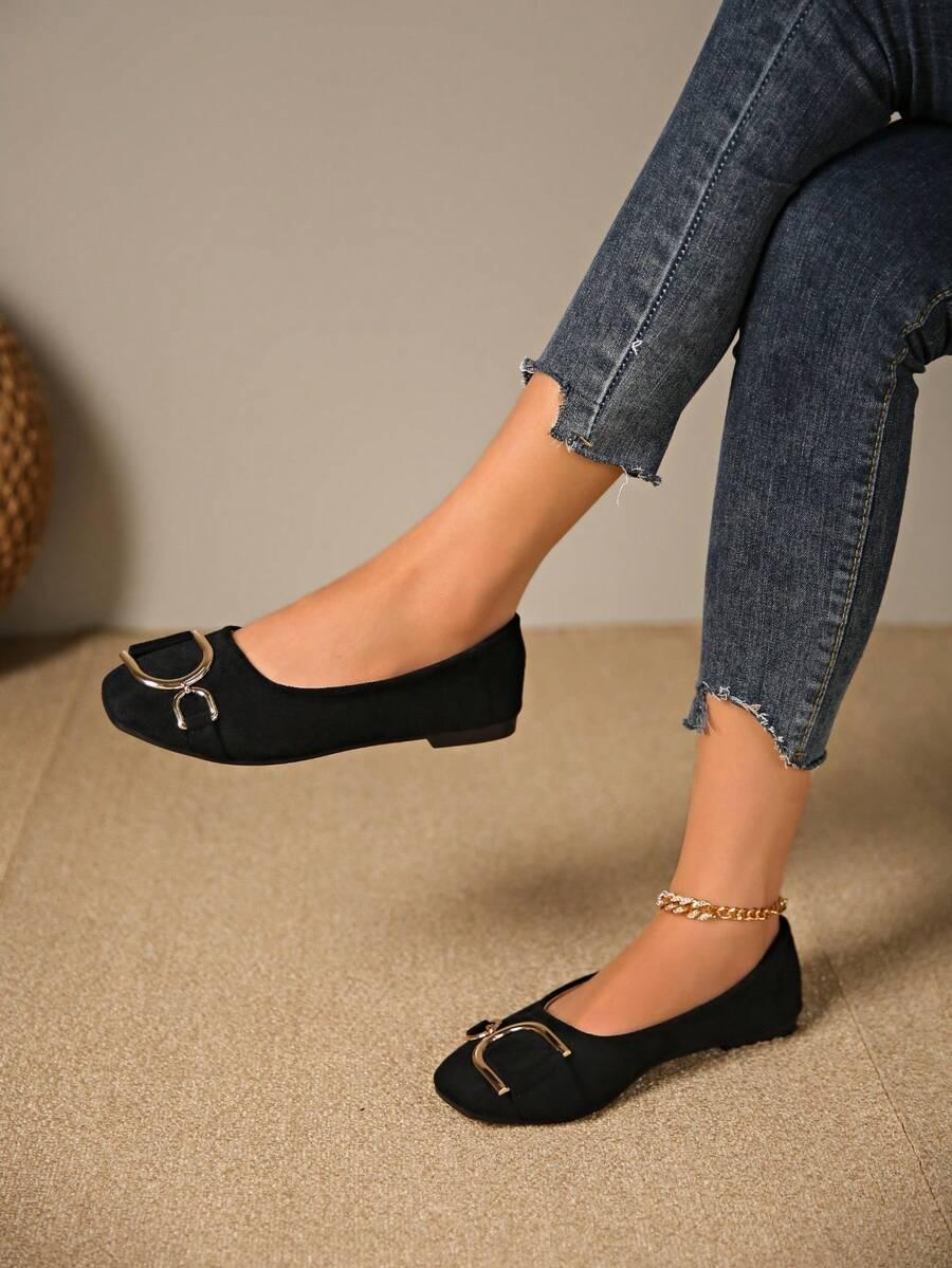 SHEIN CZARNE BALERINY ZDOBIENIE S06__38