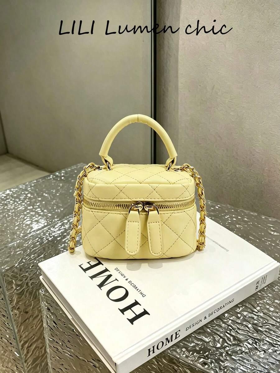 SHEIN ŻÓŁTA TOREBKA NA ŁAŃCUSZKU S07__9X9X14CM