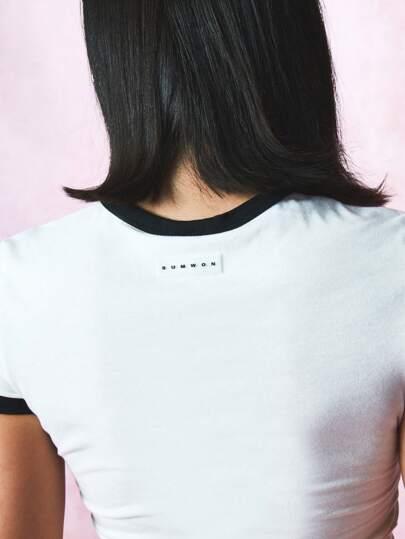 SHEIN BIAŁY TOP KRÓTKI RĘKAW S06__XS