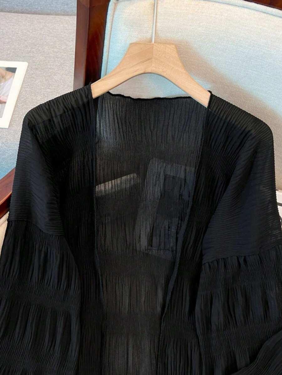 SHEIN CZARNA KOSZULA NARZUTKA S06__S