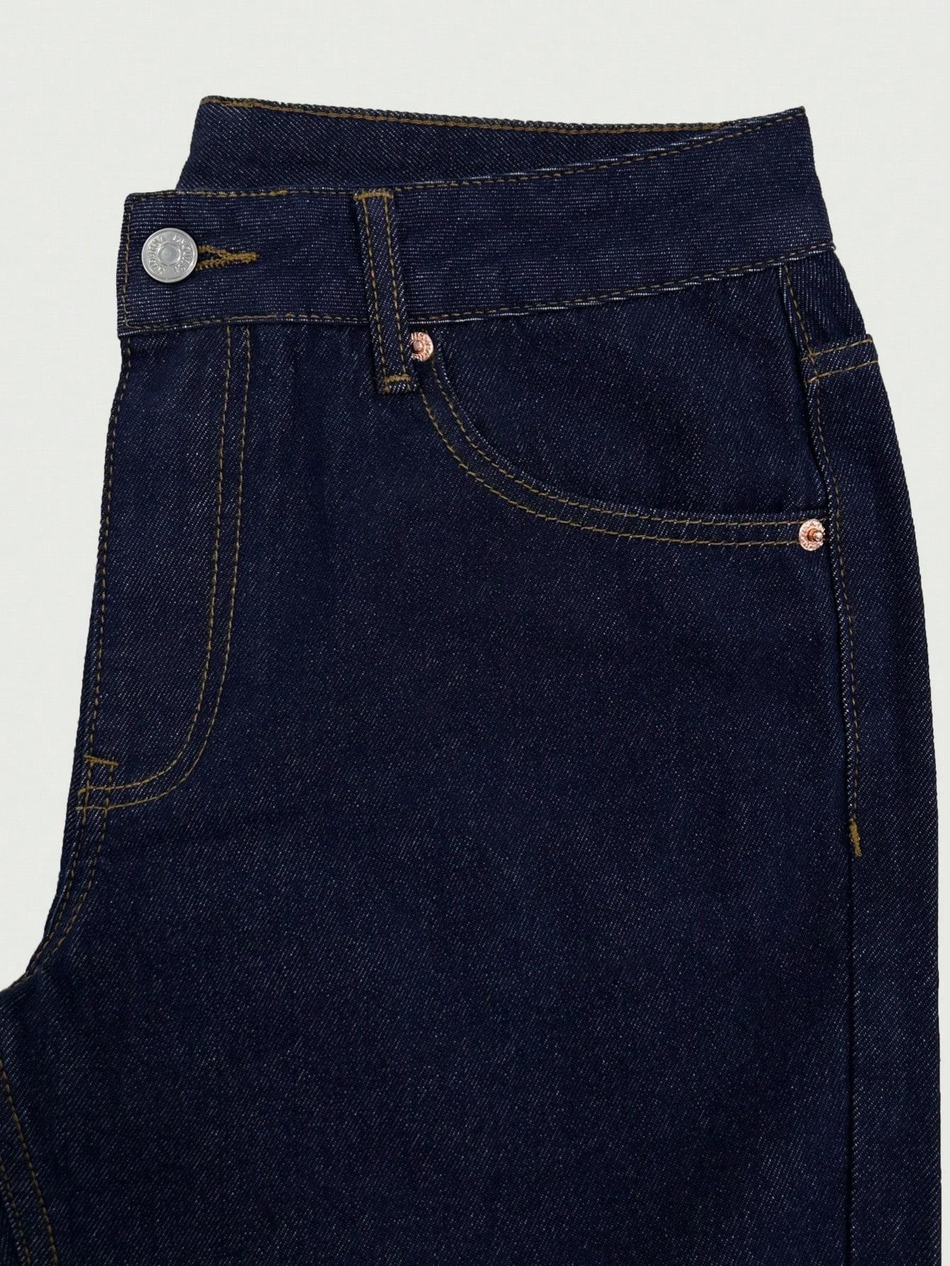 SHEIN GRANATOWE SPODNIE JEANS S06__XS