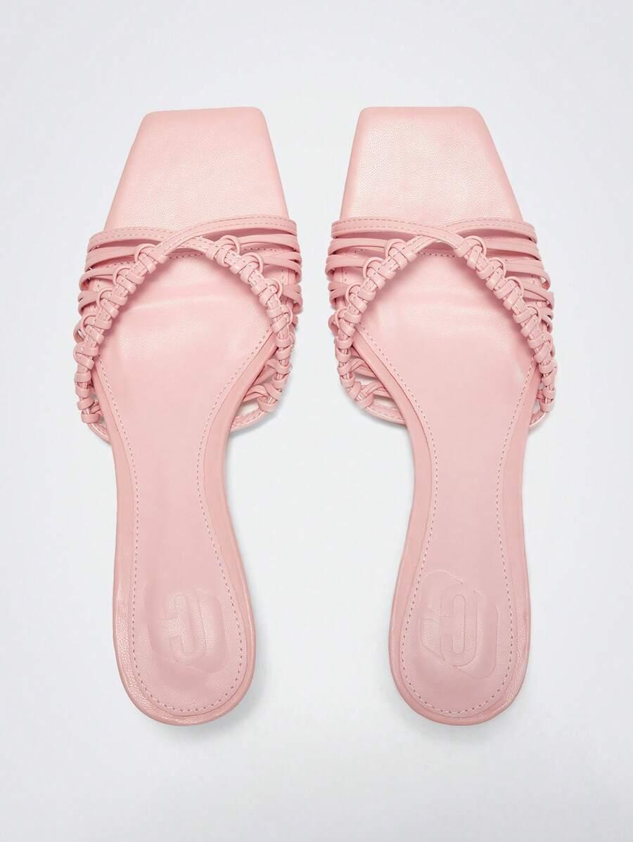 SHEIN RÓŻOWE KLAPKI OBCAS S06__40