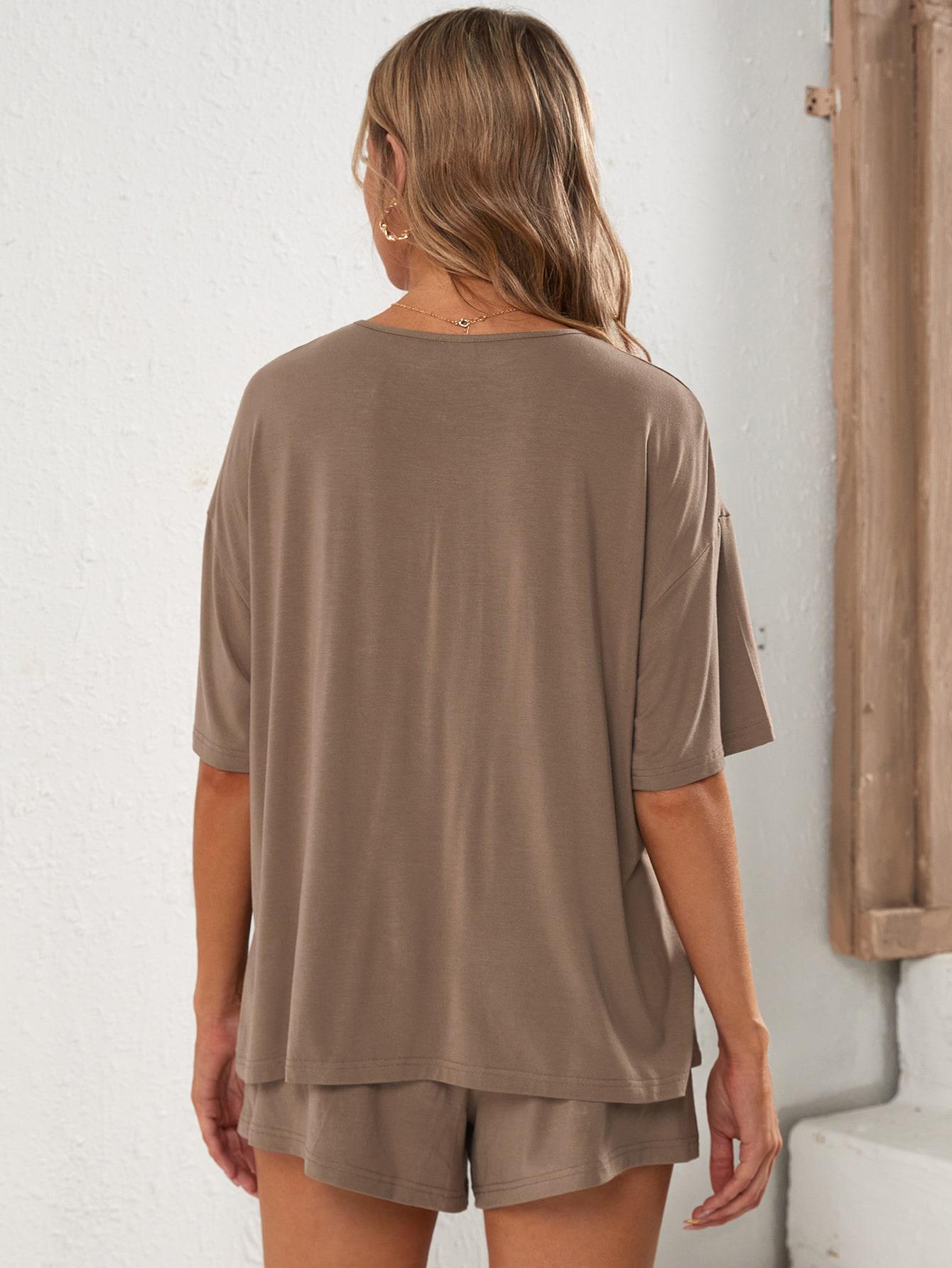 SHEIN BLUZKA KRÓTKIE SPODENKIU KOMPLET S06__S