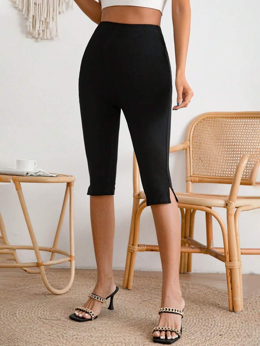 SHEIN CZARNE KLASYCZNE LEGGINSY S06__M