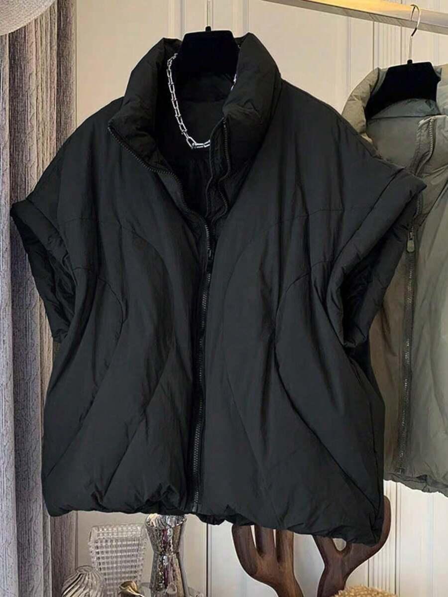 SHEIN CZARNA KAMIZELKA ZAMEK W01__XL