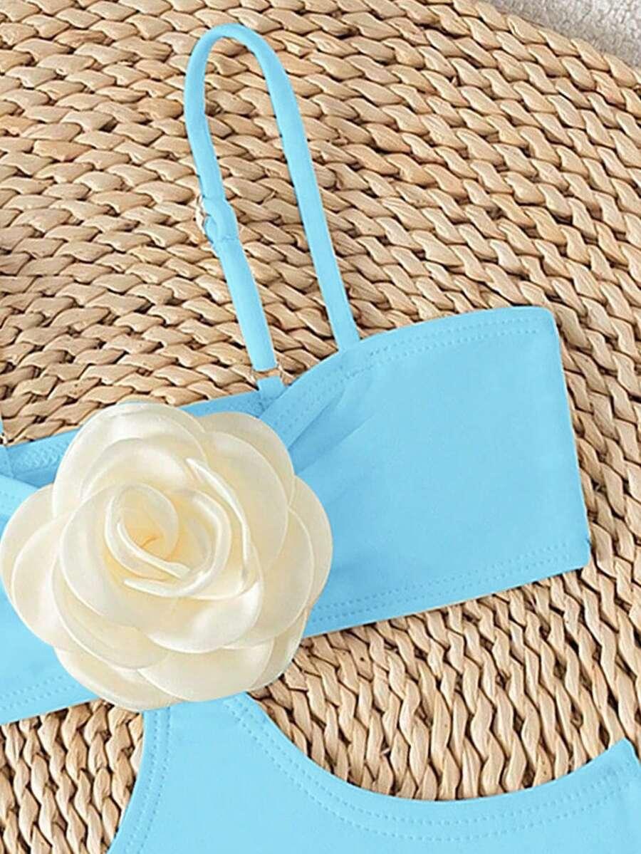 SHEIN NIEBIESKI JEDNOCZĘŚCIOWY STRÓJ KĄPIELOWY S09__110/116