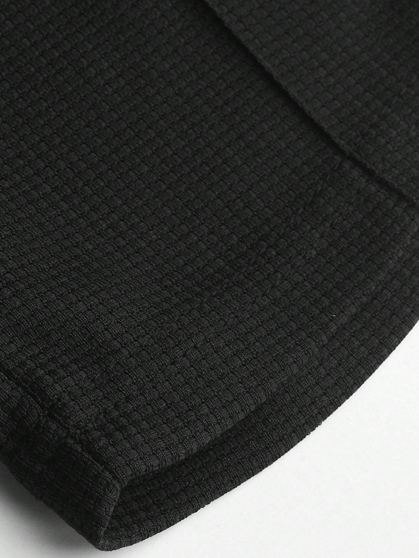 MANFINITY CZARNY KOMPLET T-SHIRT SPODNIE