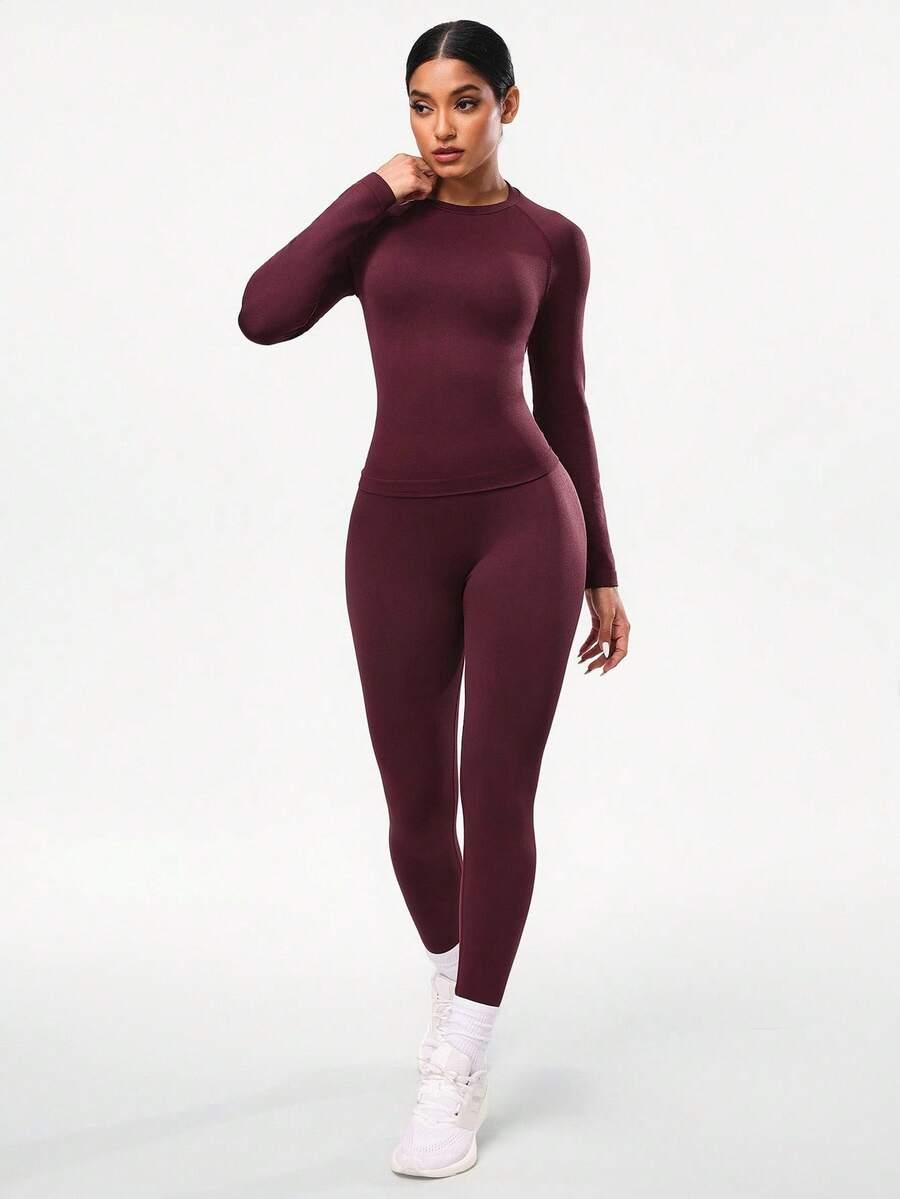 SHEIN CZERWONY SPORTOWY KOMPLET BLUZKA SPODNIE S06__S