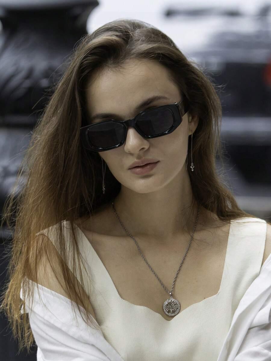 SHEIN CZARNE OKULARY PRZECIWSŁONECZNE S07__