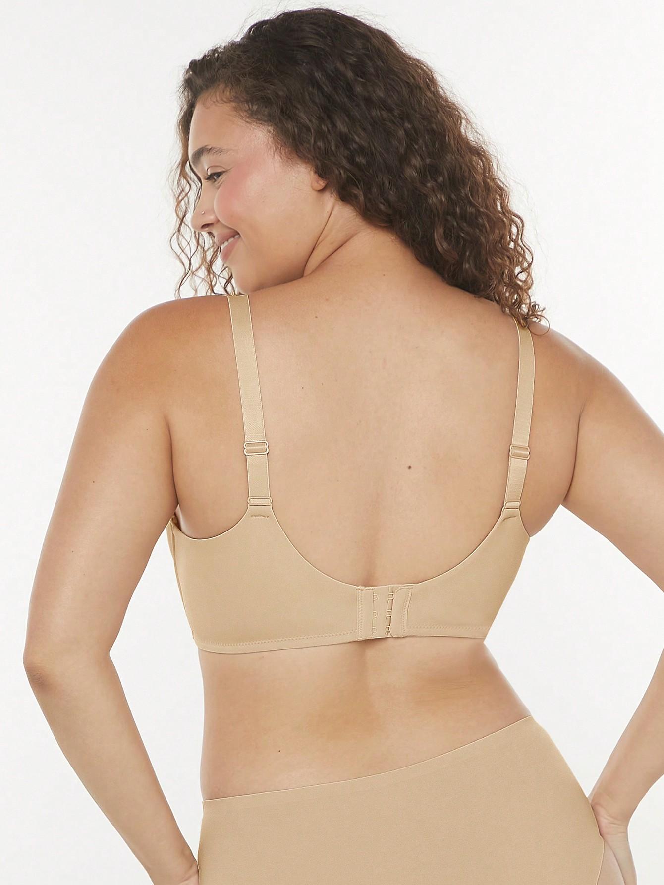 SHEIN BEŻOWY BIUSTONOSZ ZAPIĘCIE Z TYŁU S06__75F