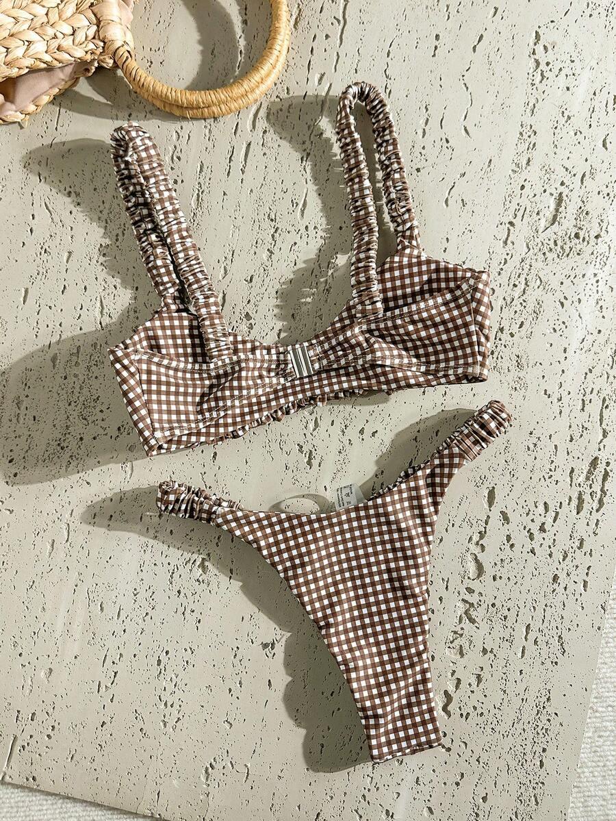 SWIM MOD DWUCZĘŚCIOWY STRÓJ KĄPIELOWY WZÓR KRATKA S09__XS