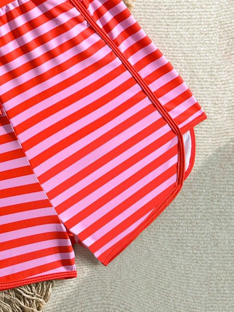 SHEIN JEDNOCZĘŚCIOWY STRÓJ KĄPIELOWY SPODENKI S09__134/140
