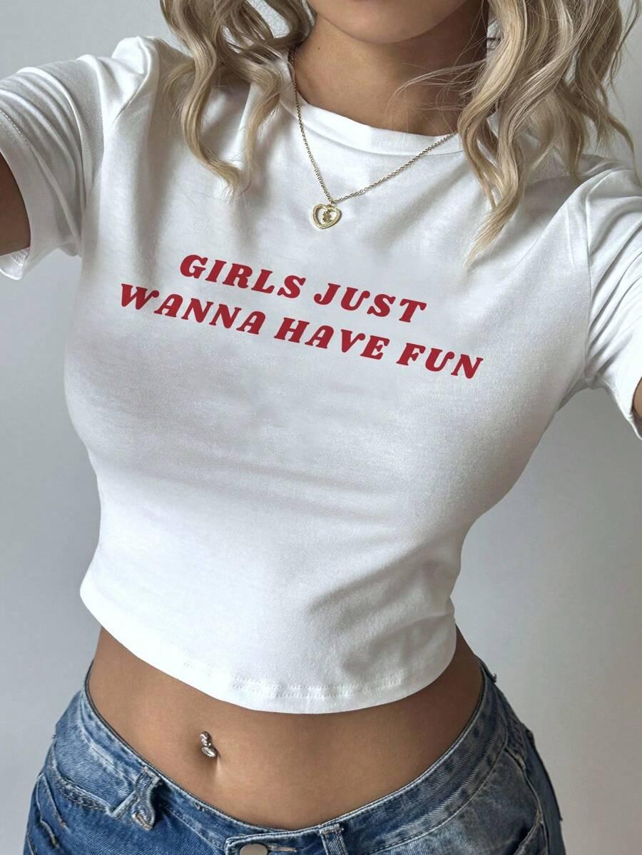 SHEIN BIAŁY TOP NAPIS S09__M