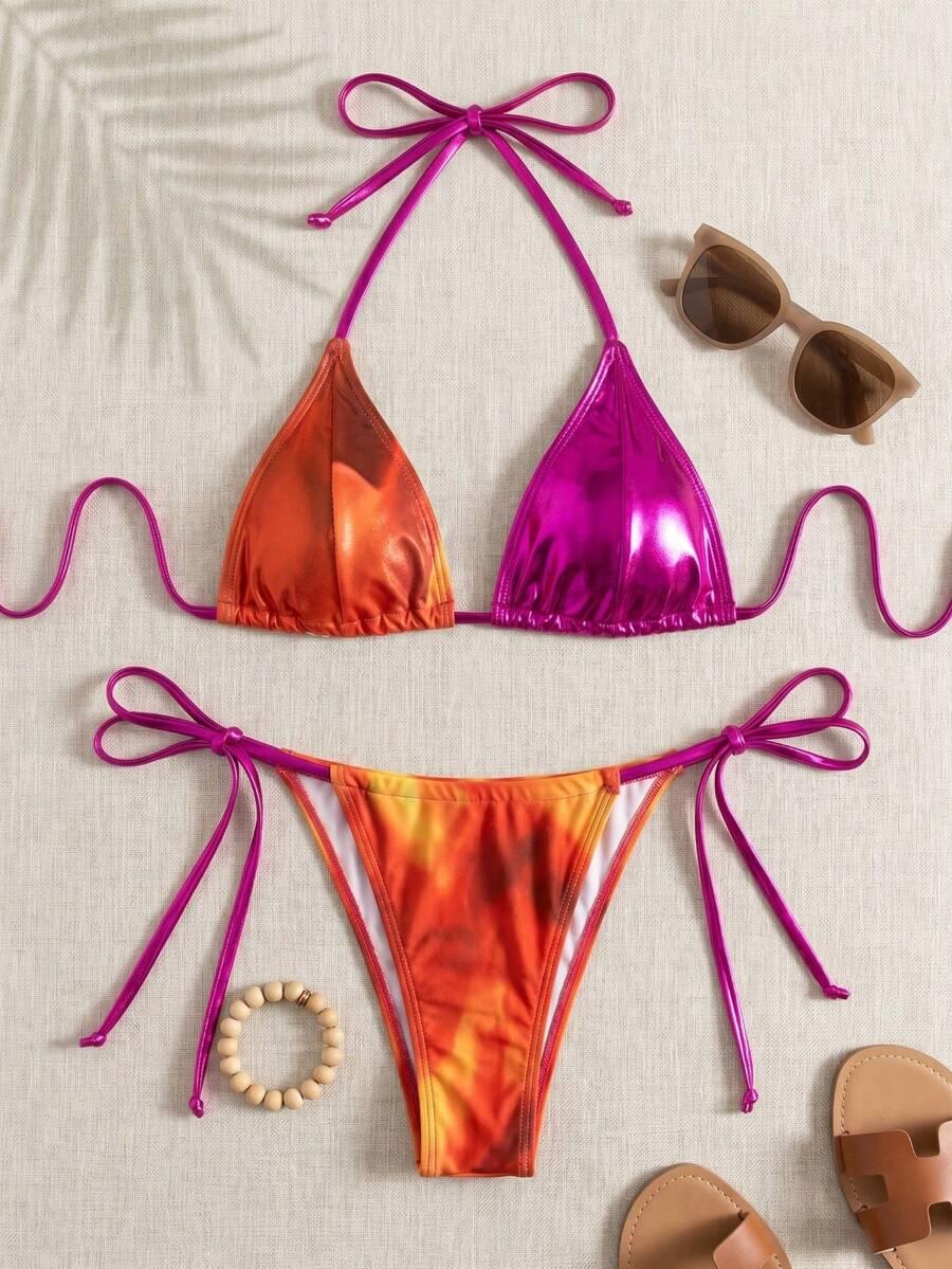 SHEIN DWUCZĘŚCIOWY STRÓJ KĄPIELOWY S09__M