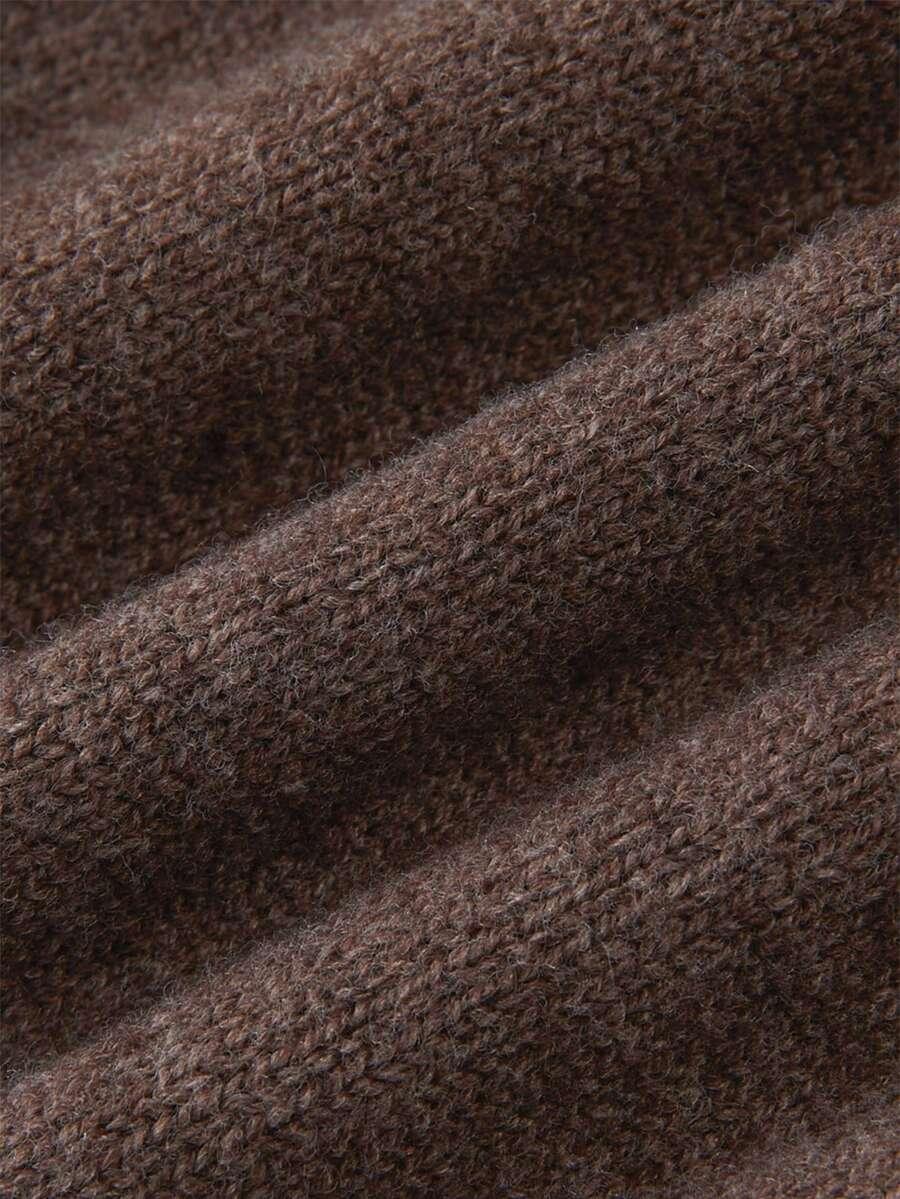 SHEIN BRĄZOWY SWETER ROZPINANY S06__XS
