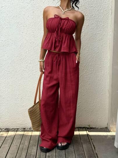 SHEIN TOP SPODNIE KOMPLET S06__M