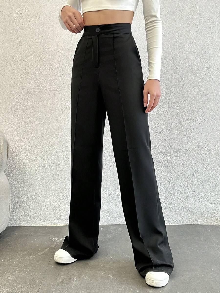 SHEIN CZARNE ELEGANCKIE SPODNIE KANT