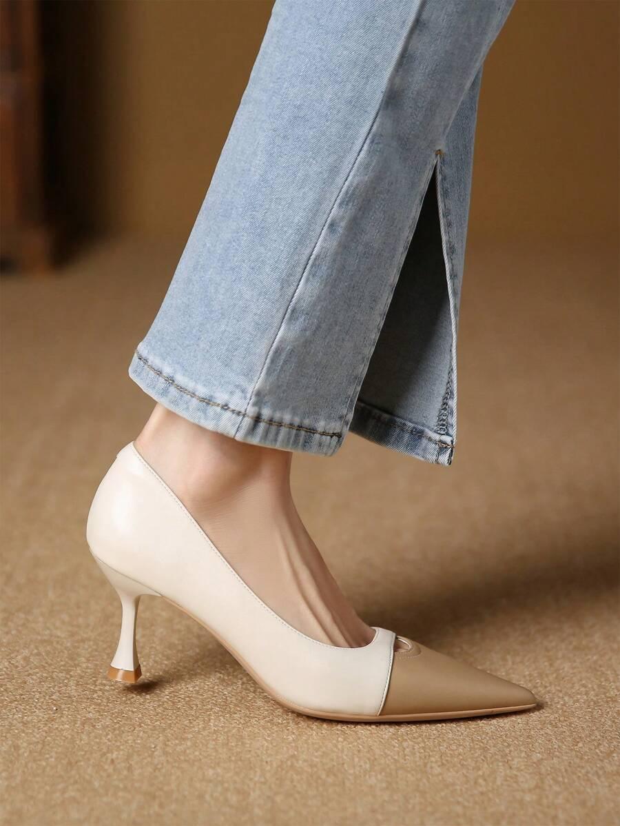 SHEIN BEŻOWE CZÓŁENKA SZPIC S06__38
