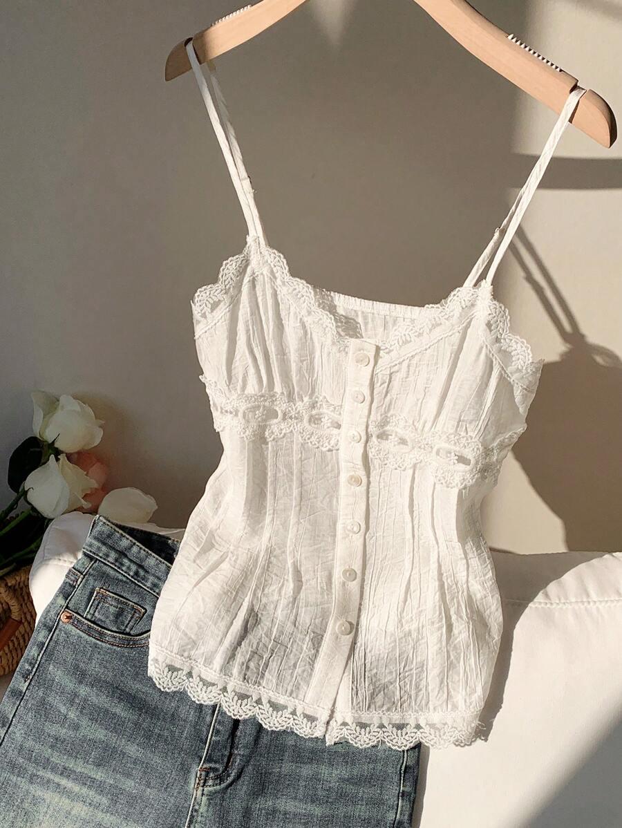 SHEIN BIAŁY TOP NA RAMIĄCZKACH S06__XS