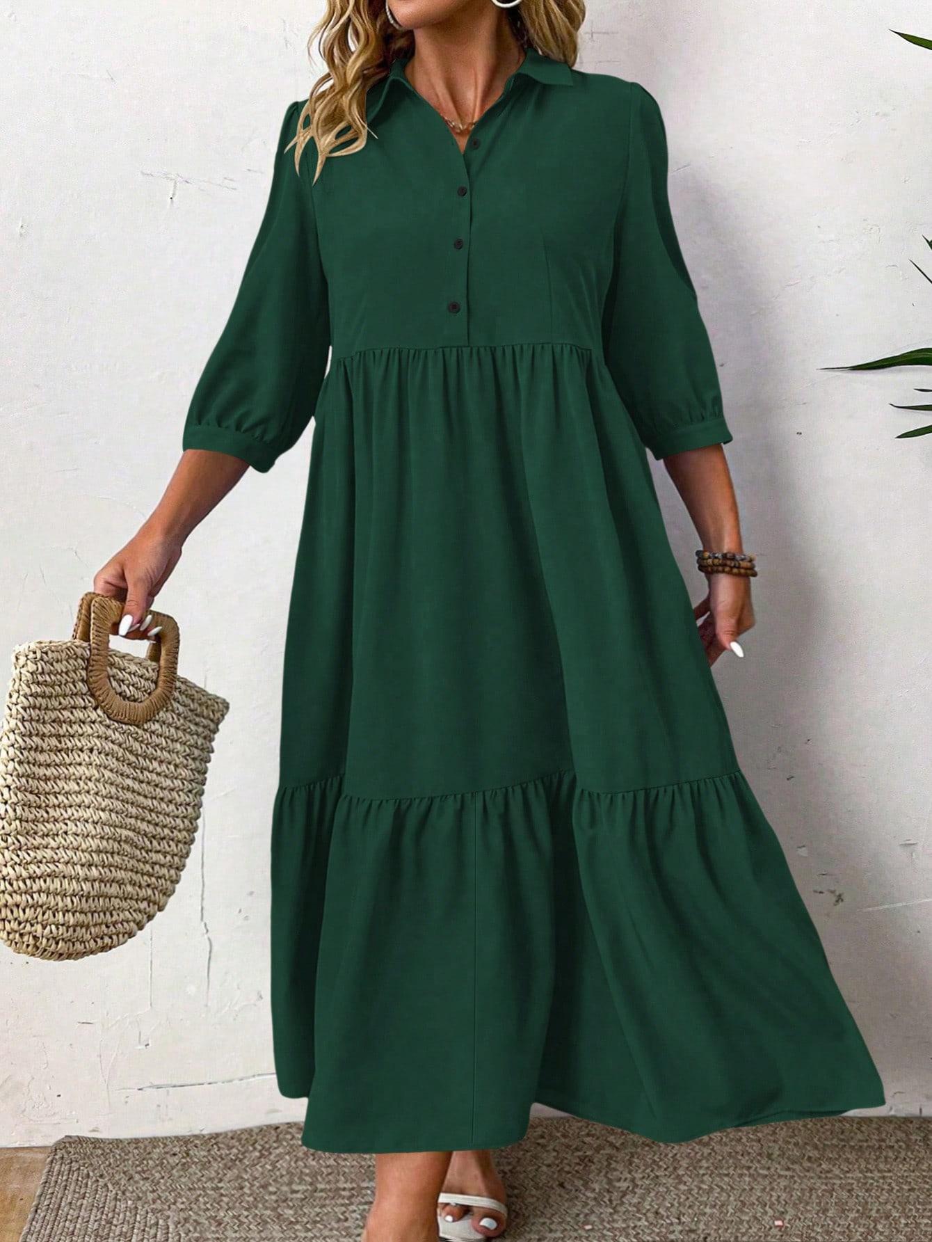 SHEIN ZIELONA MAXI SUKIENKA S06__XXL