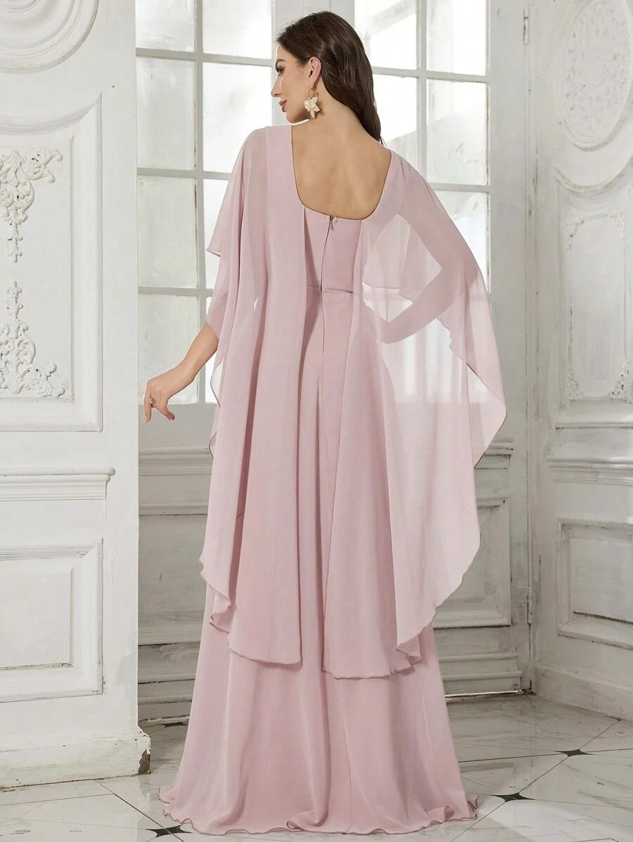 SHEIN RÓŻOWA MAXI SUKIENKA S06__M