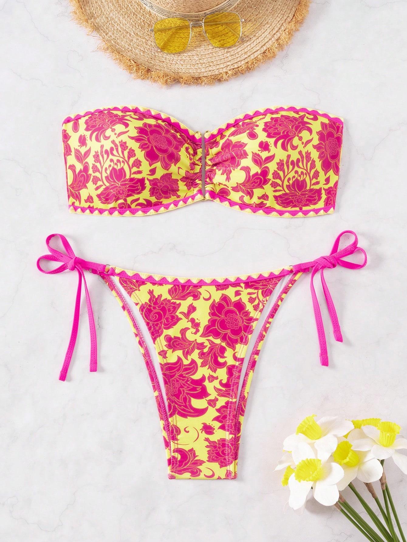 SHEIN DWUCZĘŚCIOWY STRÓJ KĄPIELOWY S09__L