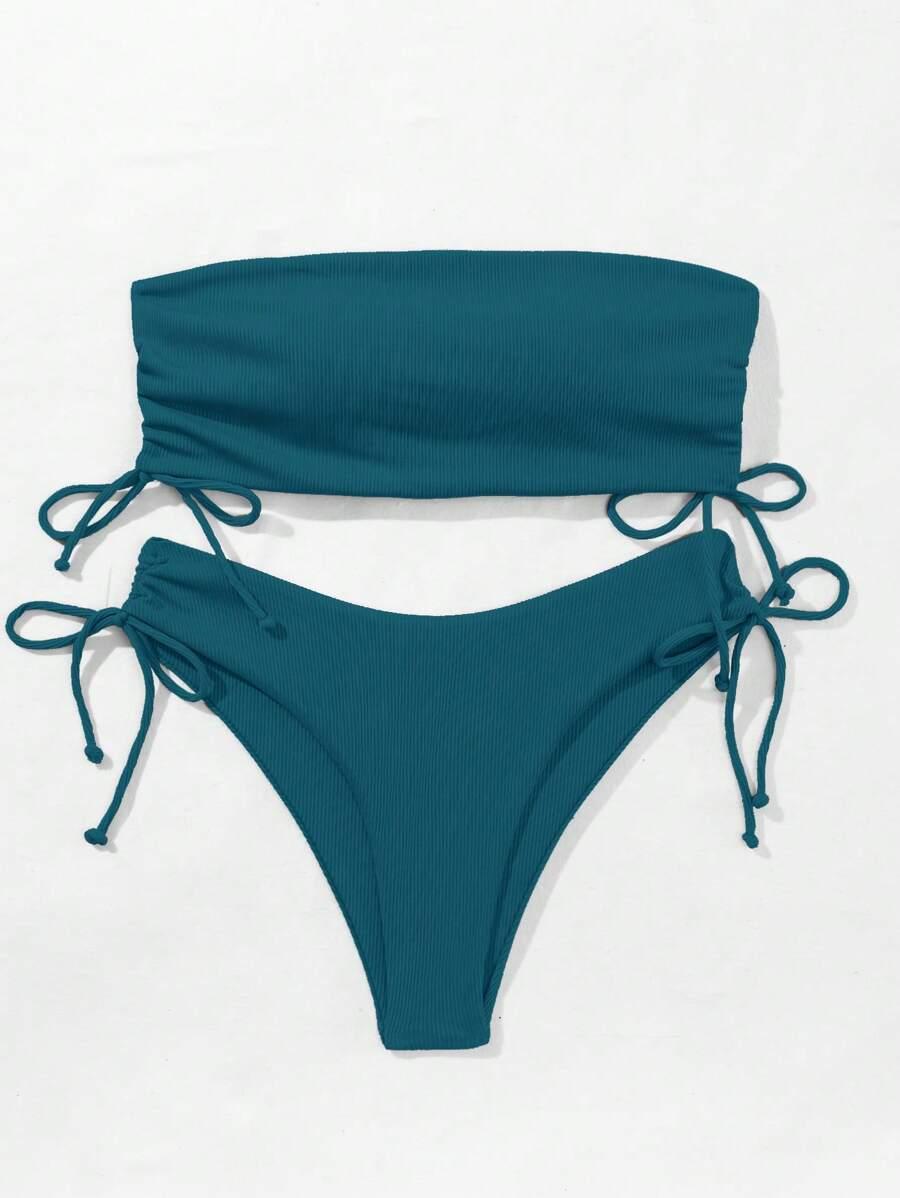 SHEIN DWUCZĘŚCIOWY STRÓJ KĄPIELOWY TEKSTURA S09__XL