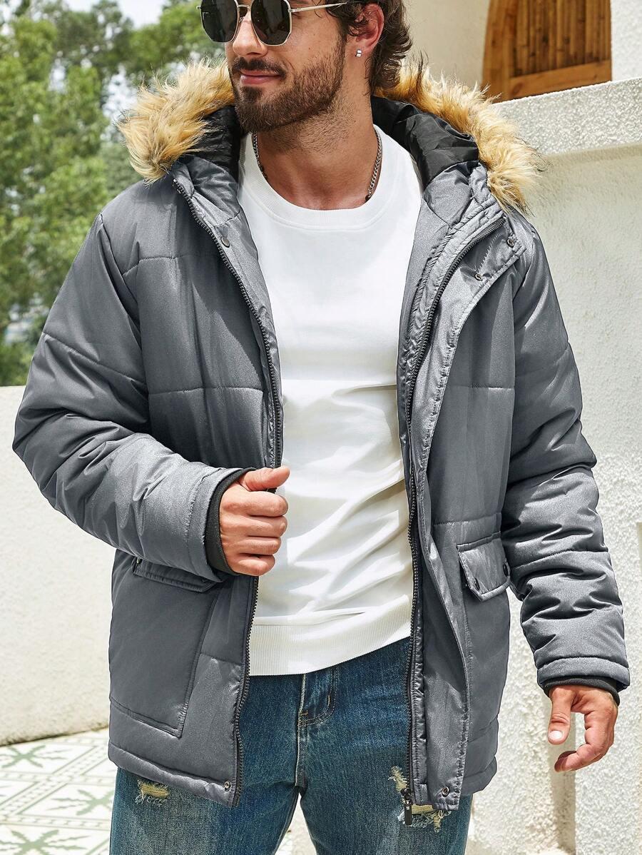 SHEIN SZARA KURTKA KAPTUR W01__3XL