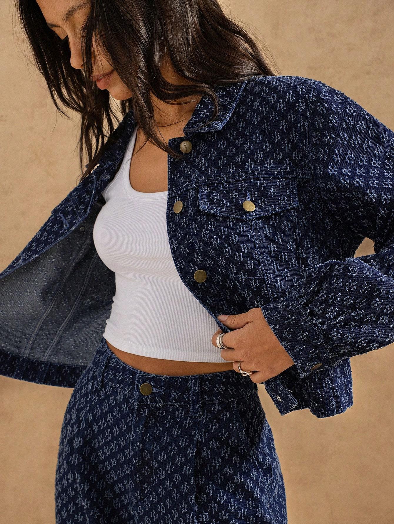 FOREVER 21 NIEBIESKA KURTKA JEANSOWA S06__S
