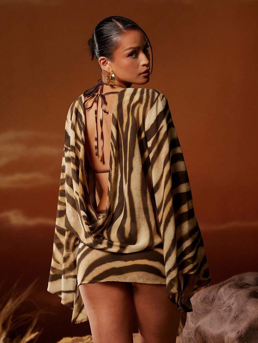 HAUTURE SUKIENKA ANIMAL PRINT S06__XS