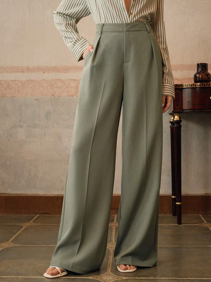 ANEWSTA ZIELONE SPODNIE CASUAL S06__S