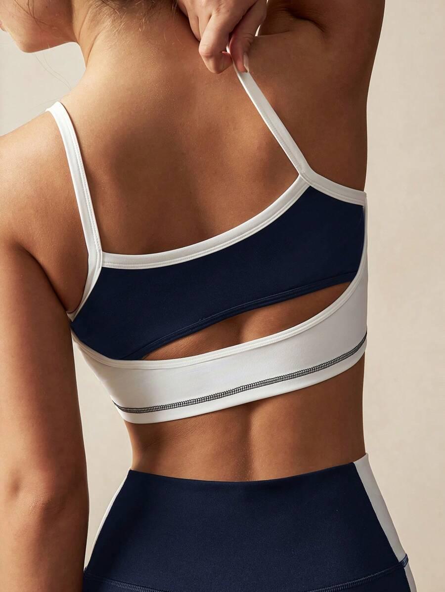 SHEIN GRANATOWY KOMPLET TOP SPODENKI S09__S