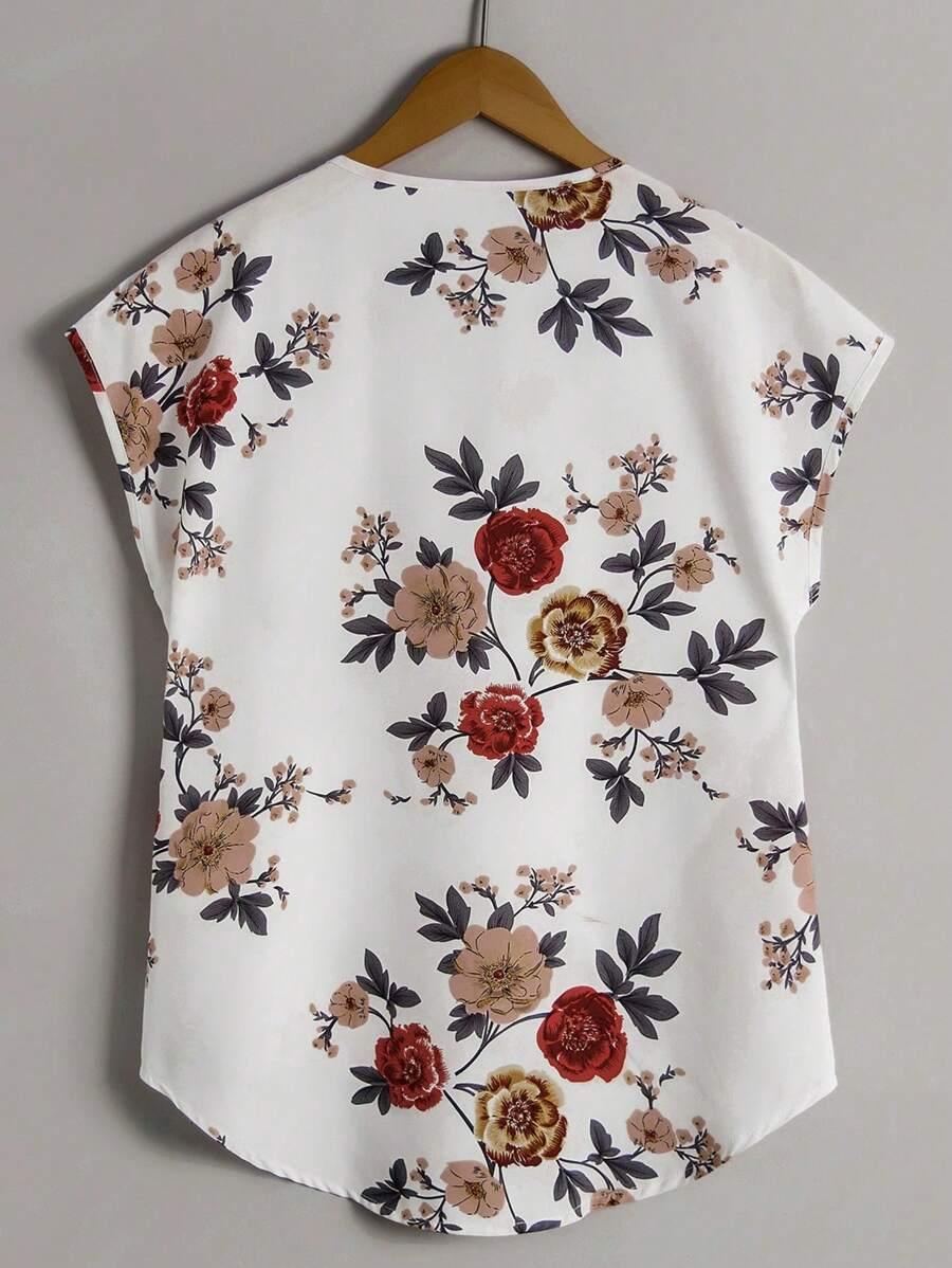 GLOWEVE BLUZKA V-NECK PRINT PK01__46