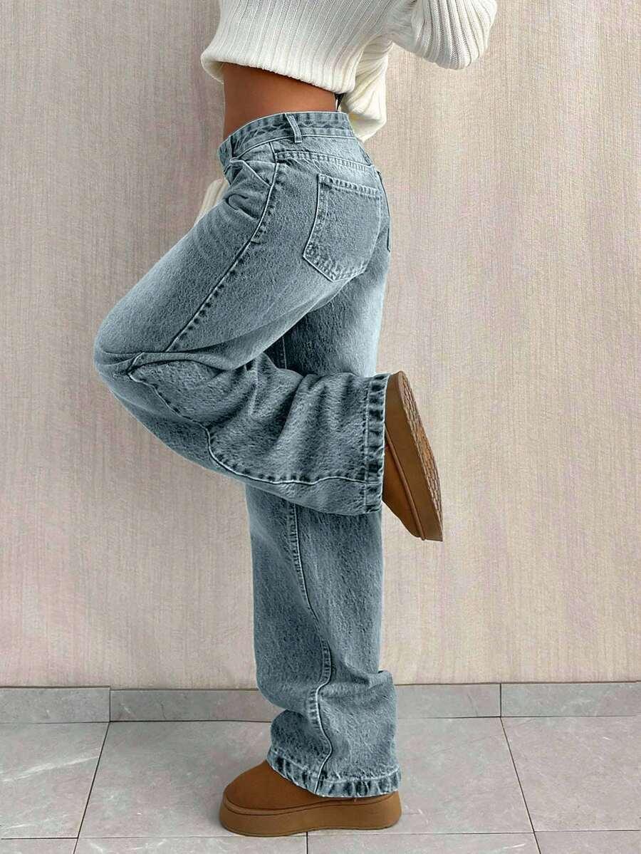 SHEIN NIEBIESKIE SPODNIE JEANS S06__S