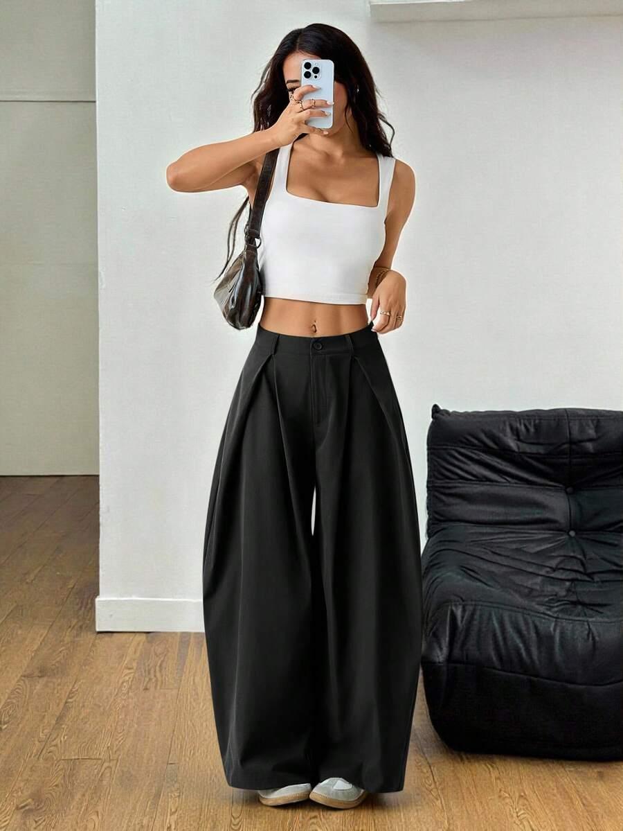 SHEIN CZARNE SPODNIE CASUAL S06__52