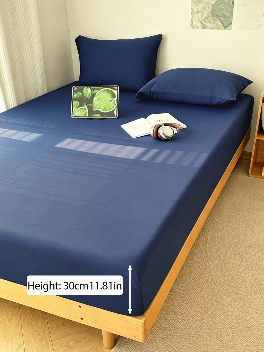 SHEIN NIEBIESKIE PRZEŚCIERADŁO POSZEWKI NA PODUSZKI KOMPLET S07__153X203CM