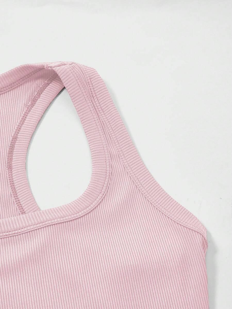 SHEIN RÓŻOWY TOP BOKSERKA S06__M