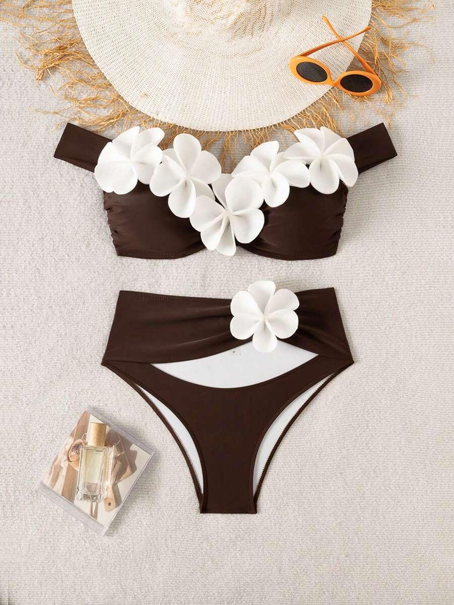 SHEIN DWUCZĘŚCIOWY STRÓJ KĄPIELOWY S09__L