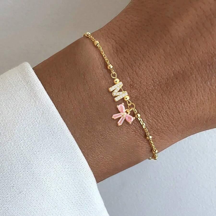 SHEIN BRANSOLETKA ZDOBIENIE LITERA C S07__