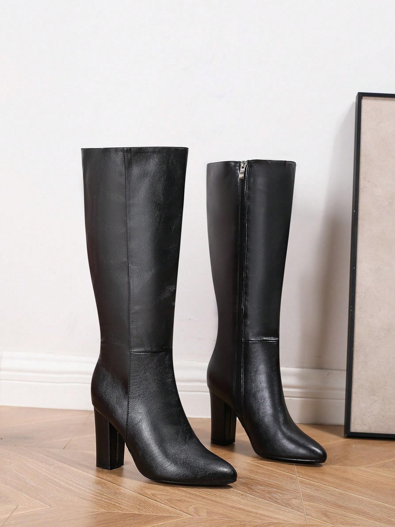 SHEIN CZARNE KOZAKI IMITACJA SKÓRY W01__42